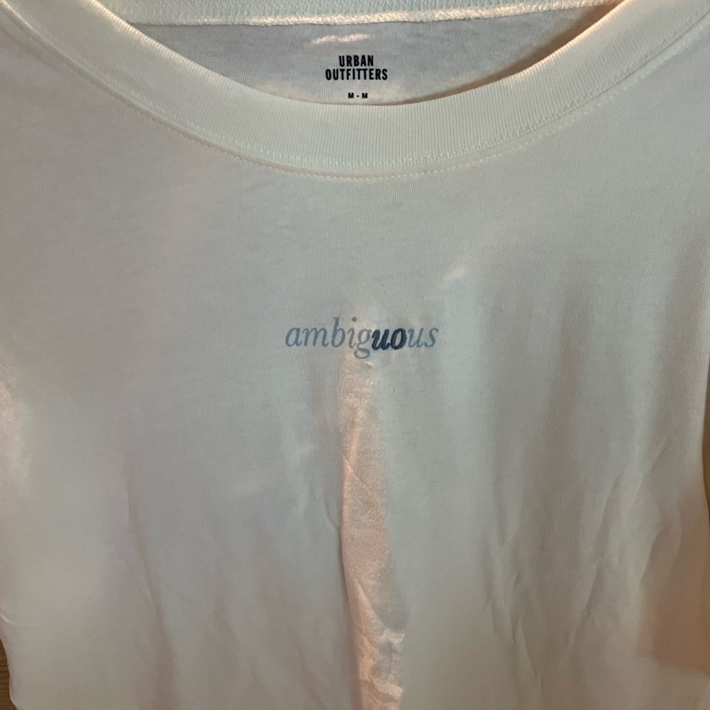 NWOT Urban Outfitters Ambiguous Cream Short Sleeve Tee Unisex size Medium - Picture 5 of 9